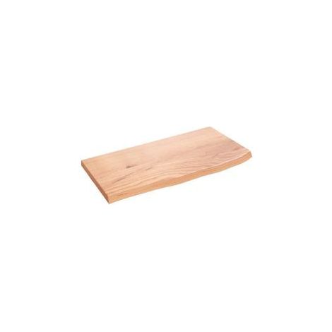 Étagère murale marron clair 60x30x2 bois chêne massif traité (1/5)