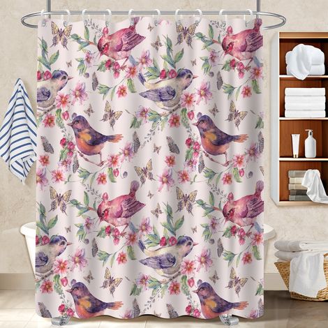 Rideau douche polyester 180x180 artistique rideau étanche pour préparer la maison avant l’arrivée d’invités (1/5)