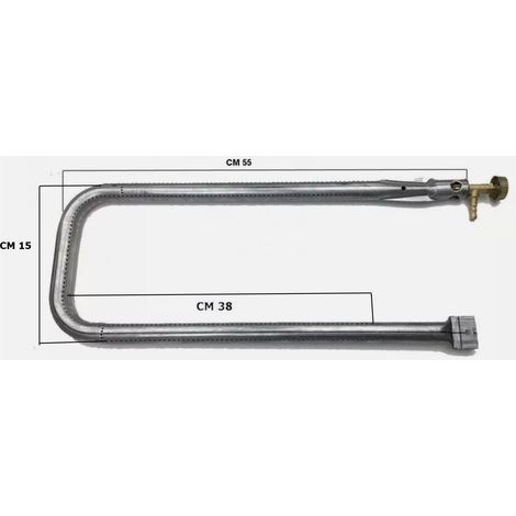 BRUCIATORE PER BARBECUE FAI DA TE CM 50 GAS BOMBOLA NO VALVOLA SICUREZZA (1/2)
