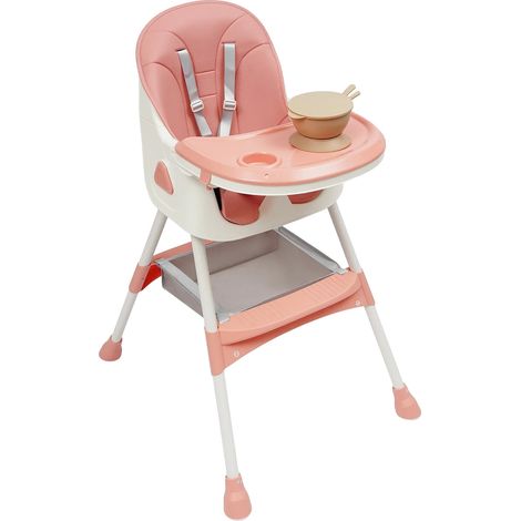 Chaise haute pour bébé, plateau réglable, coussin confortable, MYNN6J-000200 (1/2)