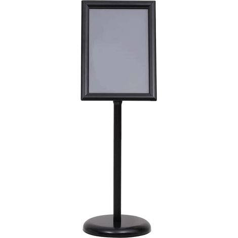 vidaXL Soporte de pie para carteles A3 de aleación de aluminio negro (1/2)