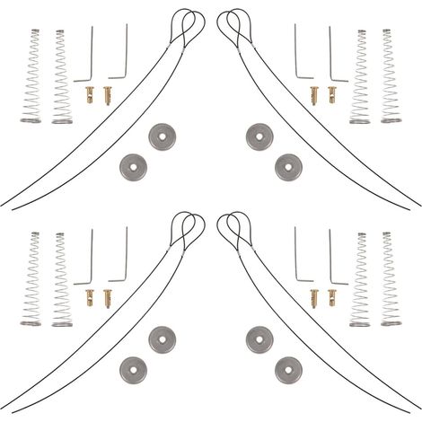 Lot de 4 Sets de Loquets de Portail Extérieurs Réglables en Acier Inoxydable avec Câble de Tirage Résistant la Corrosion, Cordon de Verrouillage pour Portails de Jardin (1/5)