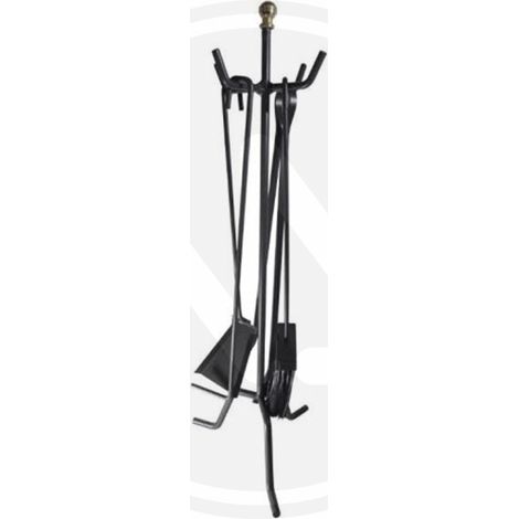 Set Camino 5 Pezzi in Ferro Ferro Battuto Manico Curvo mod. 147-B (1/4)