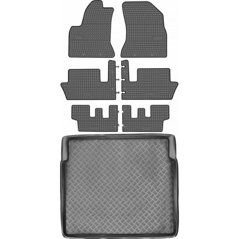 Juego de alfombrillas de goma para Citoren C4 Grand Picasso I Minivan (2006-2013) + alfombrilla para el maletero. (1/5)
