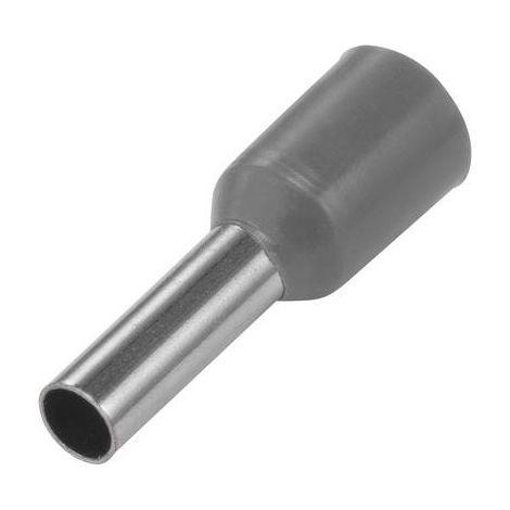 Embout simple d'extrémité de câble TRU COMPONENTS E25-08GY 2.5 mm² x 8 mm partiellement isolé gris 1 (1/2)