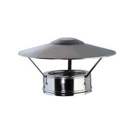 Comignolo antipioggia a cappello doppia parete 80 mm