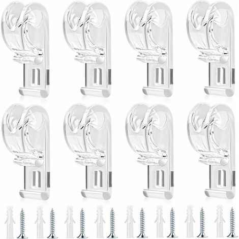 Lot de 8 clips transparents pour fixation de chaîne de store enrouleur accessoires de maintien évitant les enchevêtrements (1/5)