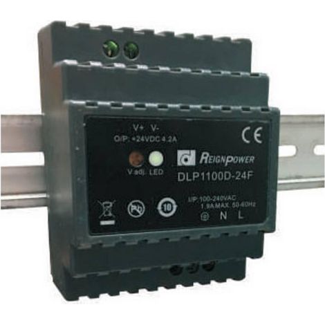Dehner Elektronik DLP 1100D-12F fuente de alimentación para carril DIN 100W