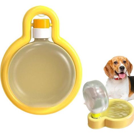 eau pour chiens Distributeur eau portable pour chiot, chat, tasse anti-fuite pour le camping, la Bjaune (1/5)