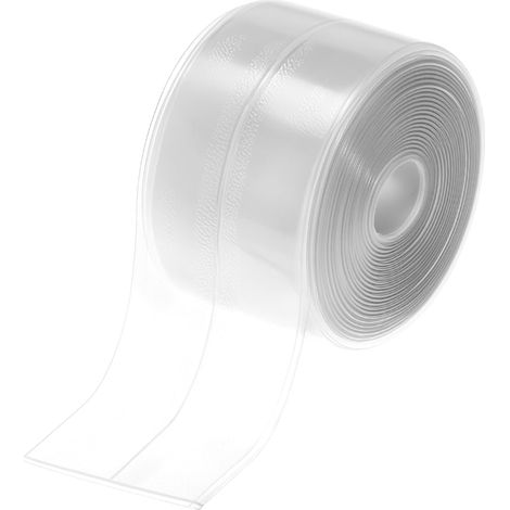 Ruban d'étanchéité transparent pour salle de bain, 38 mm x 3,2 m, adhésif étanche, PVC résistant à la moisissure pour bords de douche et cuisine.