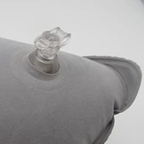Oreiller gonflable en peluche/PVC Gris (1/4)