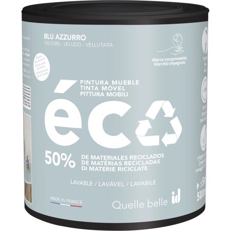 pittura per restauro legno mobili "eco mobili" blu spruzzo 500 ml (1/3)