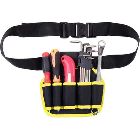 Sacoche à Outils Professionnelle, Ceinture à Outil d\'électricien, Porte-Outil Sac de Ceinture, Pochette D\'électricien ,(Jaune) (1/4)