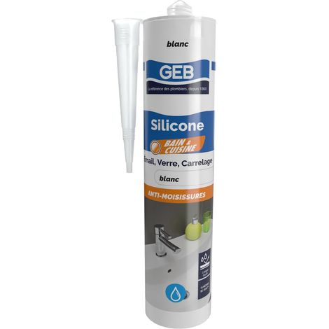 GEB 593350 Silicona de sellado, blanca, 310 ml GEB (1/5)