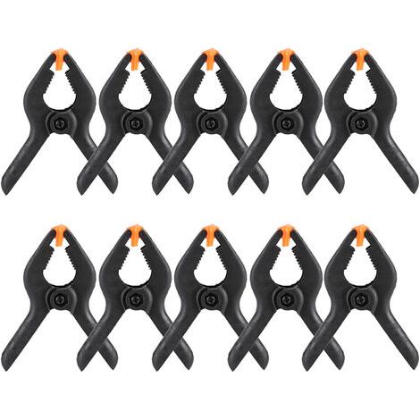 10 pièces 3 pouces A Type noir multifonctionnel pince à ressort en plastique bricolage outil de travail du bois (1/5)