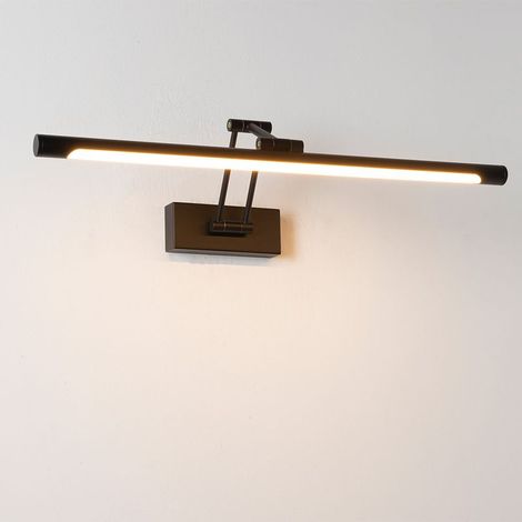 Applique murale tableau LED orientable 12W IP20 60cm aluminium noir (1/5)