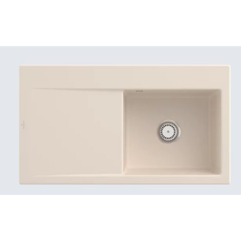 V&B Spüle Subway Style 50 re, m Abl.garn, Hand., ivory CeramicPlus (1/4)