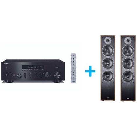 Pack ampli et enceintes Hifi - YAMAHA - R-N600A - Noir - Magnat Monitor S70 Noyer - Hi-Fi