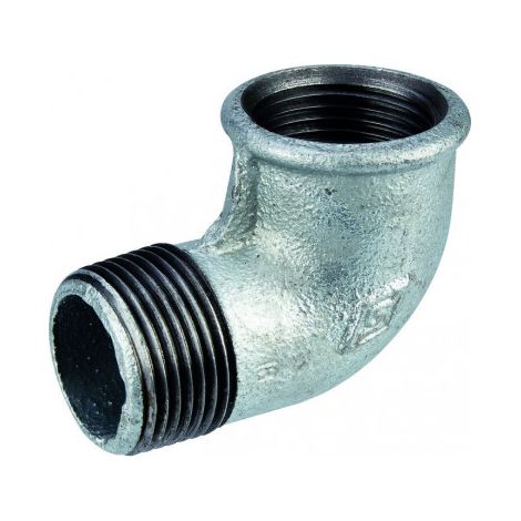 Codo de fundición galvanizado 90° Mf26x34