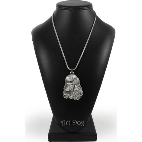 Caniche: collar con colgante de perro en cadena de plata, joyería única de Art-Dog. (1/5)
