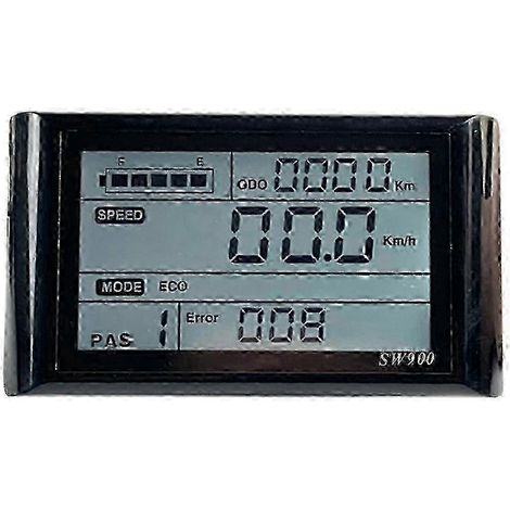 Compteur de vitesse pour vélo électrique SW900 avec écran LCD étanche, compatible avec les réglages de contrôle et d'instrumentation 24-72V. (1/5)