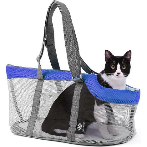 Sac de transport portable pour petits animaux de compagnie, souple et confortable, à porter sur le côté. (1/4)