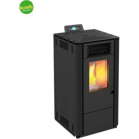 Stufa a Pellet canalizzata Magma Stromboli 9,7Kw A+ Nera