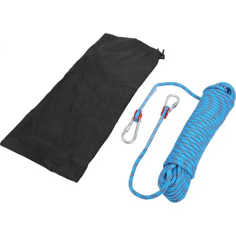 Corde d'escalade statique 8mm, 20m, câble d'aventure extérieur pour alpinisme, rocher, arbre, bleu (1/5)
