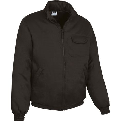 Chaqueta de trabajo acolchada con tres bolsillos, azul y negro, en tejido sarga resistente con retención térmica VALENTO STEEL XL Negro