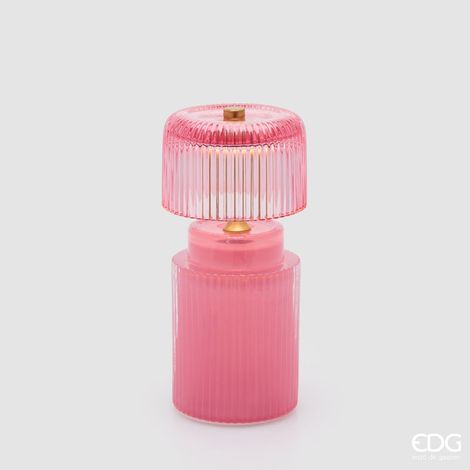 Lampada da Tavolo LED Parasol H21,5 D10cm Rosa EDG