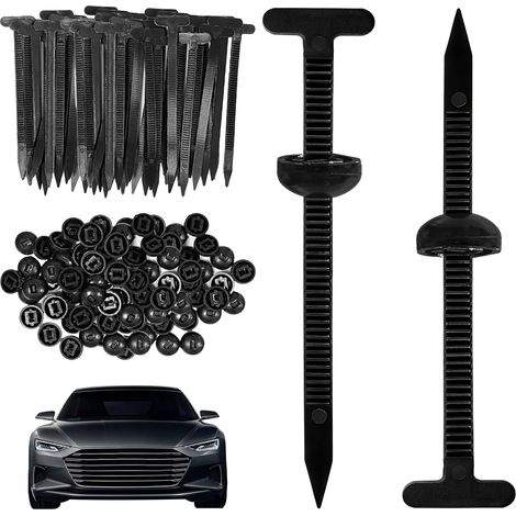  Serres Câbles Nylon, Fixations Auto-bloquantes Universelles et Réutilisables, pour Réparation Auto, Bricolage Maison, Jardinage, Électricité Industrie (100 Pcs) 100 Pcs - (1/5)