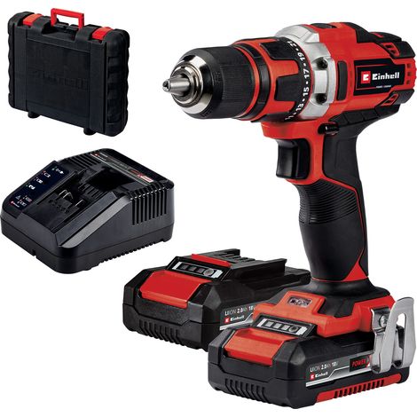 Einhell Perceuse Visseuse sans fil TE-CD 18/40-1 Li Kit PXC (18V, 40 Nm, mandrin 13 mm) Livré avec 2 Batteries 2,0 Ah et Chargeur (1/5)