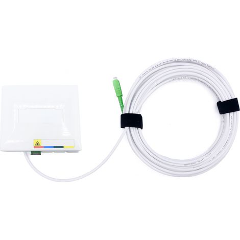 Elfcam - 30 m Verstärktes LWL-Kabel SC/APC auf SC/APC Simplex Monomode (Durchmesser: 4,0 mm), mit PTO ausgestattet, Verlängerung zur Versetzung des Glasfaseranschlusses, ohne jeglichen Geschwindigkeit