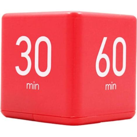Cube, minuteur de Cuisine pour Enfants,Rouge (15 20 30 60 Minutes) minuteur d'exercice avec capteur de gravité, minuterie à Rabat pour la Gestion du Temps et Les paramètres de Compte à rebours (1/5)