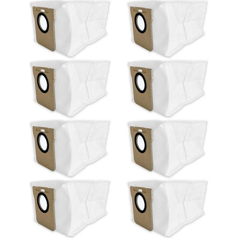 Lot de 8 Sacs Aspirateur Blanc Sacs de Poussière de Remplacement Joint Étanche Scellage Automatique Hygiénique Multicouche (1/4)