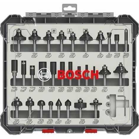 Coffret De 30 Fraises Mixtes À Queue De 8 Mm Bosch - 2607017475 (Sku Produit : 92642993  Sku Offre : 826d01)
