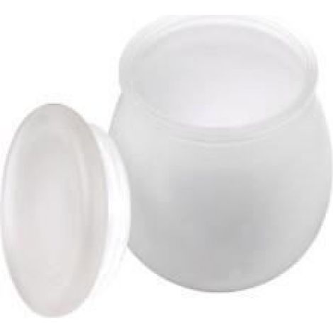 Lanterne Solaire - Ø90 X 115 Mm - Led Jaune Scintillante - Autonomie 3 À 6 H - Rechargeable Par Panneau Solaire - Blanc Opaque - 1 Pièce (1/3)
