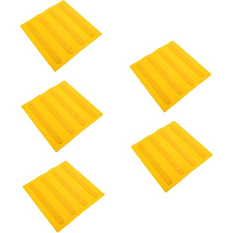 Brique Aveugle Forme Alvéolée pour Trottoir et Route en Pvc Orange Légère et Pratique Facile à Décoller, Lot de 5 Pièces pour Pavage Tactile Sécurisé (1/5)