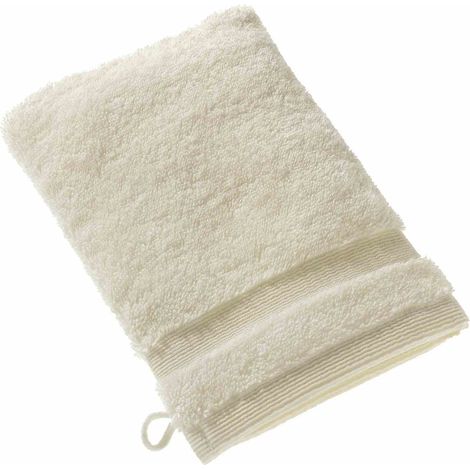 SCHÖNER WOHNEN guanto da bagno CUDDLY - 1 pezzo 16x21 cm, bianco sporco