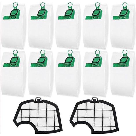 Lot de 10 sacs pour aspirateur Vorwerk Kobold VK140 VK150 FP140 FP150 avec 2 filtres (1/5)