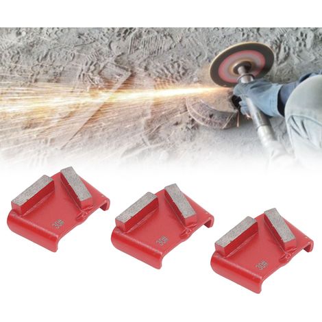3 blocs de ponçage pour béton, blocs de ponçage diamantés rouges n° 30, adaptés au ponçage de surfaces irrégulières, au ponçage de peinture de sol, au polissage du béton, au décapage de peinture de so (1/5)