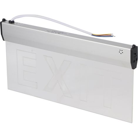 Luz de emergencia LED PMMA de 3W, 350x180mm, con alarma por voz y batería Ni-Cr de 1.2V. (1/5)