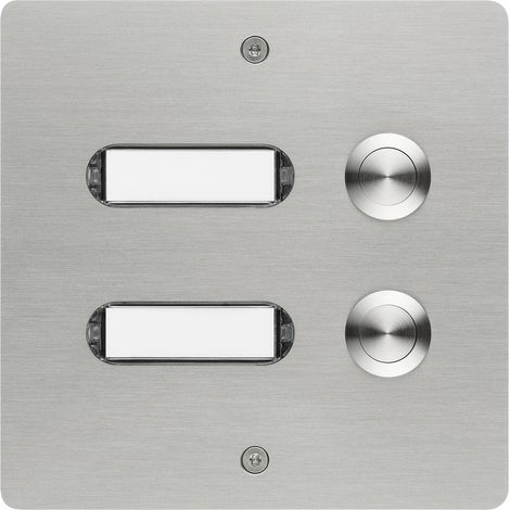 Grothe 55502 Klingeltaster mit Namensschild Edelstahl V2A