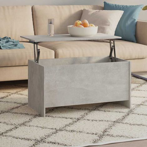 Table basse Table d'appoint pour Salon Chambre - Gris béton 102x55,5x52,5 cm Bois d'ingénierie BV484572 - BonneVie (1/5)