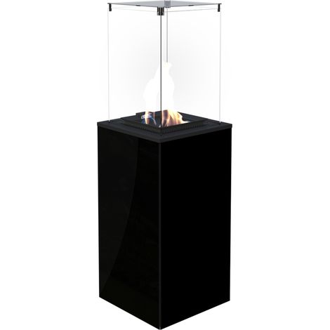 KRATKI Gaskamin PATIO MINI Glas Schwarz Manuell Gasheizgerät 4-8,2 kW (1/5)