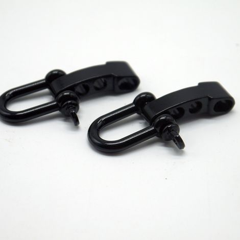 Ring Bow Shackle Heavy Duty Off Road Shackles Stainless Steel Pack of 4, Gun Black Suit (1/4)