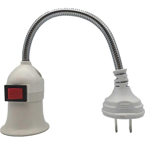 Adaptateur de douille E27 US pour ampoule LED murale flexible avec interrupteur. (1/5)