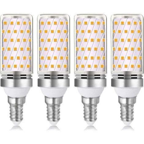 Ampoule LED E14 16W blanc chaud 3000K 1600lm, équivalent lampe halogène E14 100W 120W, AC 230V, non dimmable, 4 pièces (1/4)