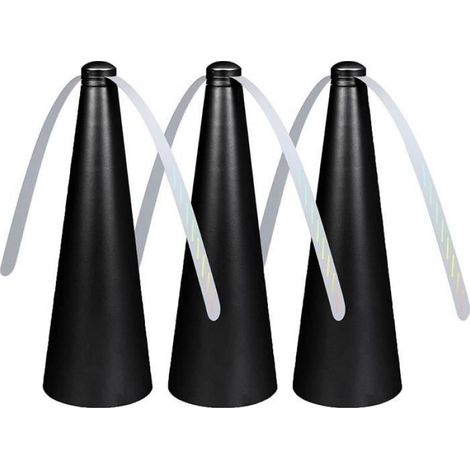 Ventilateur anti-mouches - Lot de 3 - Fonctionne avec 2 Piles AA - Sans Produit Chimique - Pour Extérieur Pique-Nique Repas - 3 Unités (1/4)