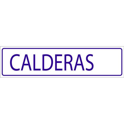 Señal informativa de señalización Calderas (solo texto) (1/2)